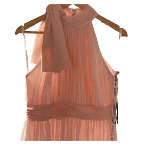 NWT MAC DUGGAL BLUSH PINK 55035 HIGH NECK CHIFFON GOWN $398 - Picture 3 of 5
